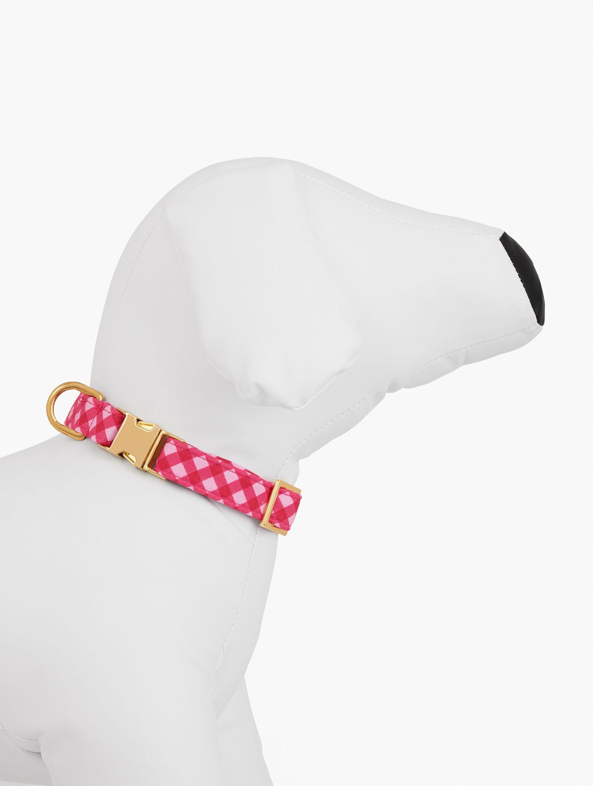THE FOGGY DOG RASPBERRY PLAID DOG COLLAR | Talbots