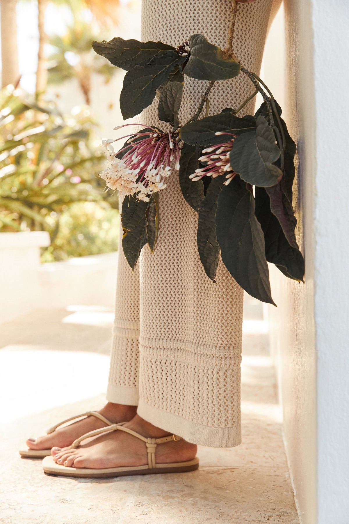 ORGANIC COTTON MIXED STITCH PANTS | Talbots