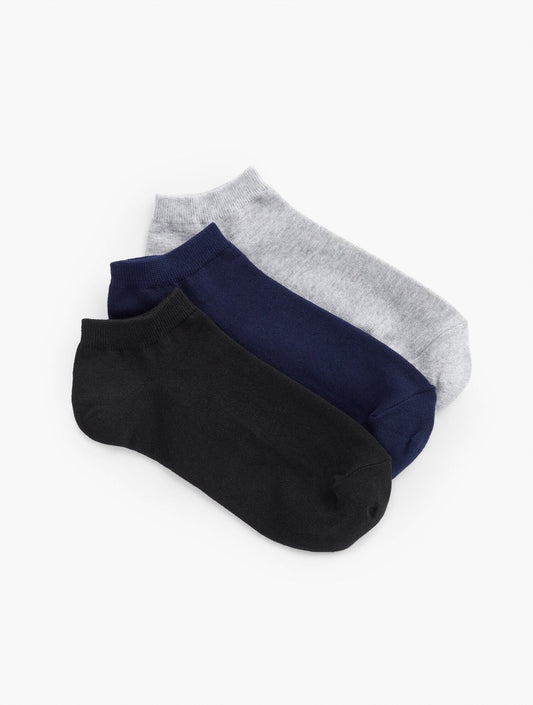 THREE PAIR ANKLE SOCKS | Talbots