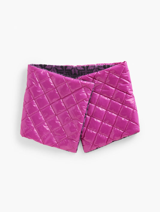 PRINTED PUFFER COLLAR SCARF | Talbots