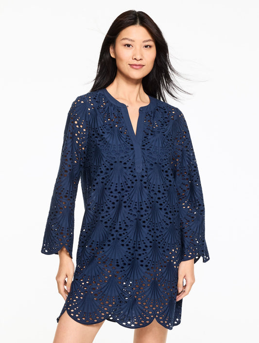 EYELET LACE SHELL COVER-UP DRESS | Talbots