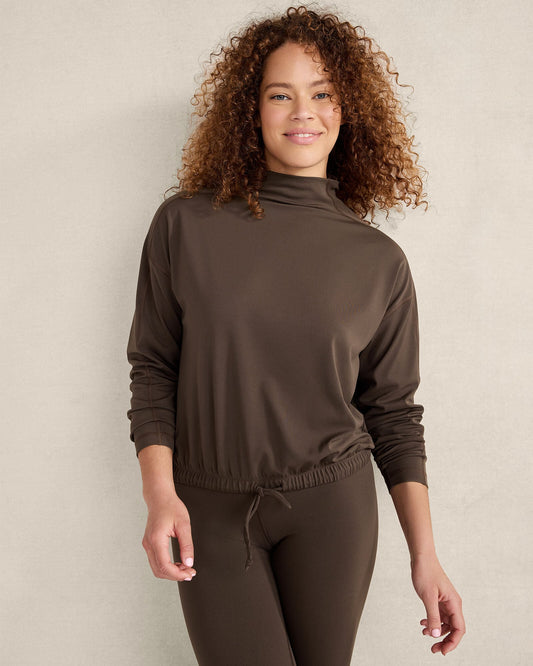 BALANCE FUNNEL-NECK PULLOVER | Talbots