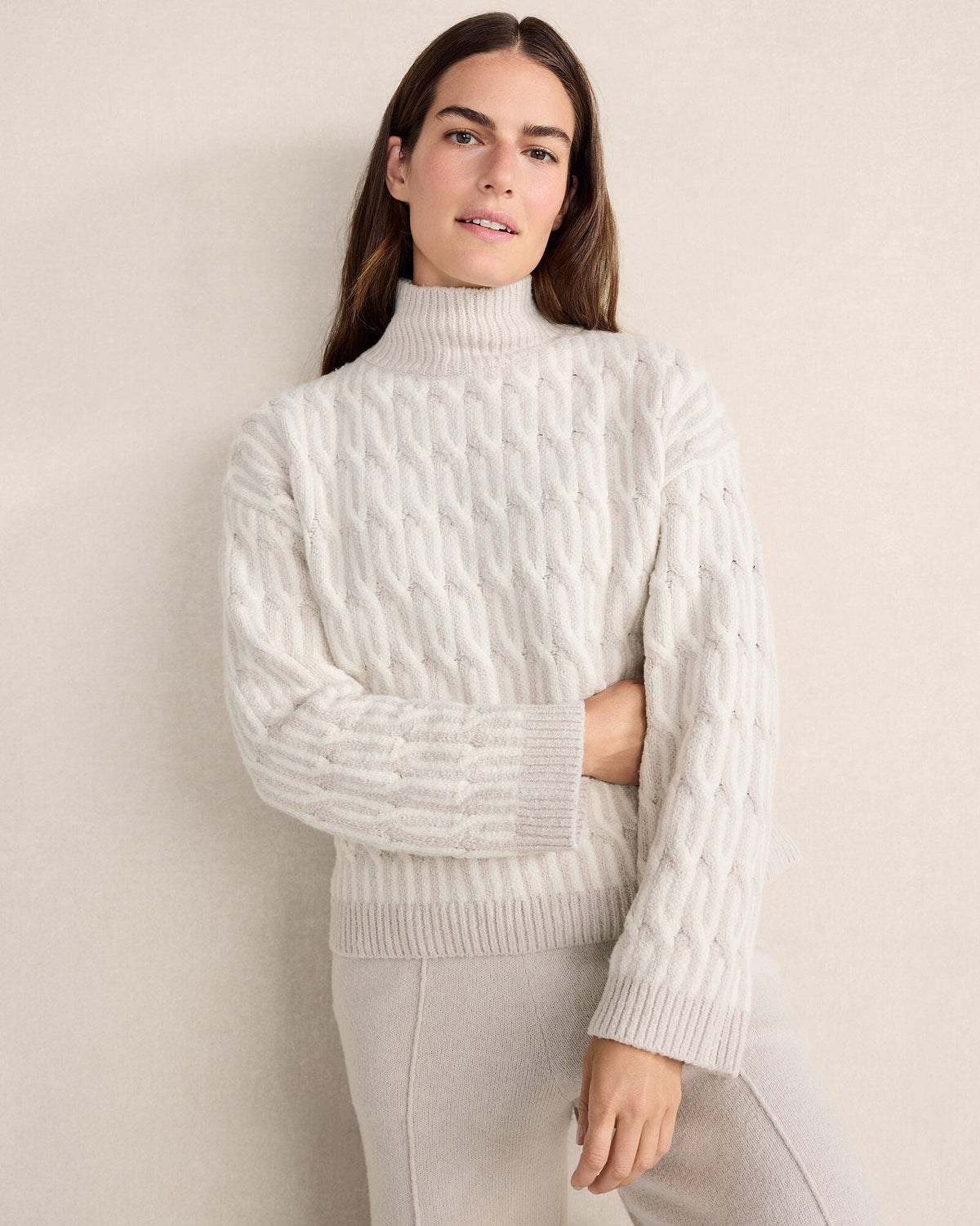 ORGANIC COTTON JACQUARD SWEATER | Talbots