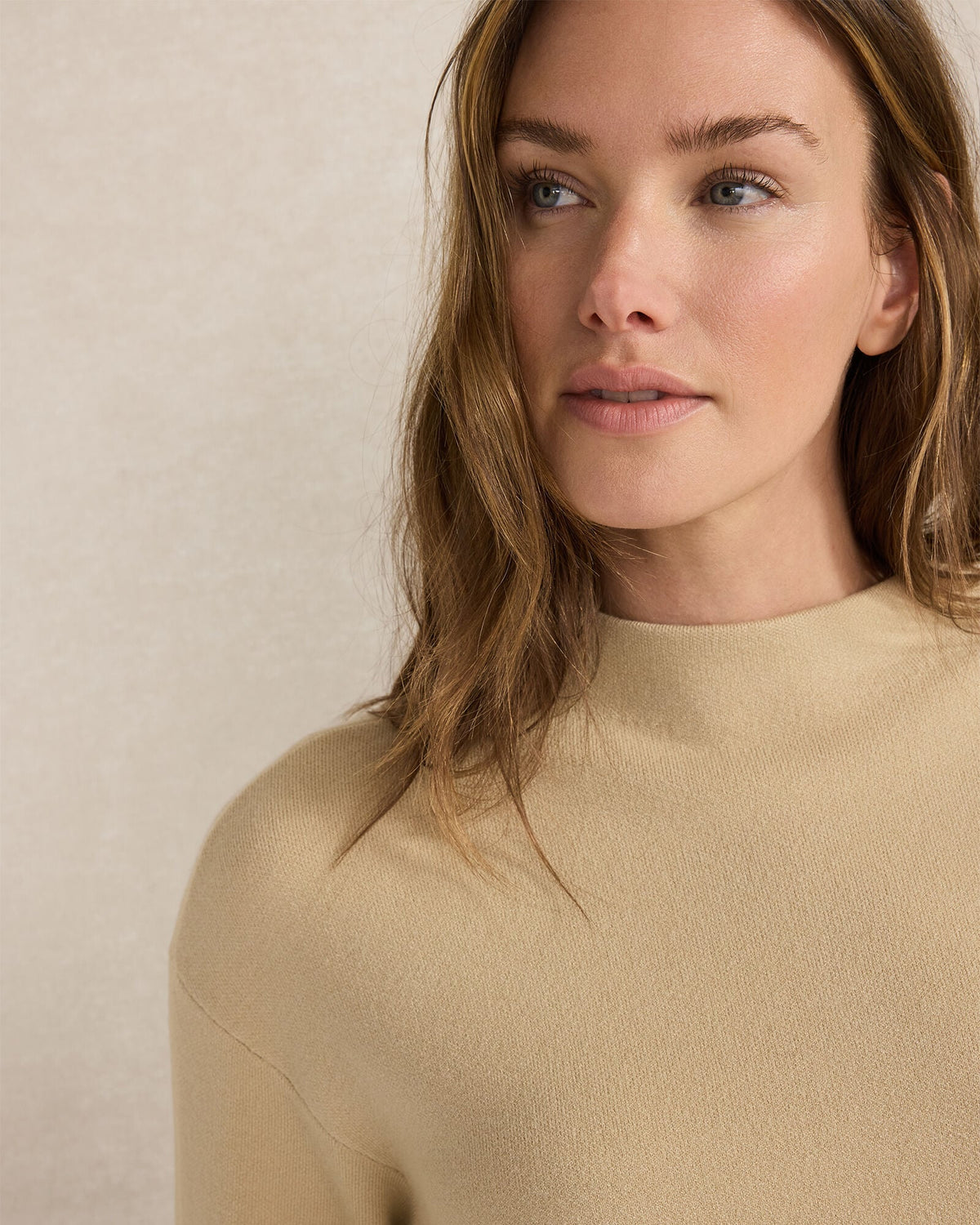 TUXEDO STRIPE FUNNEL NECK PULLOVER | Talbots