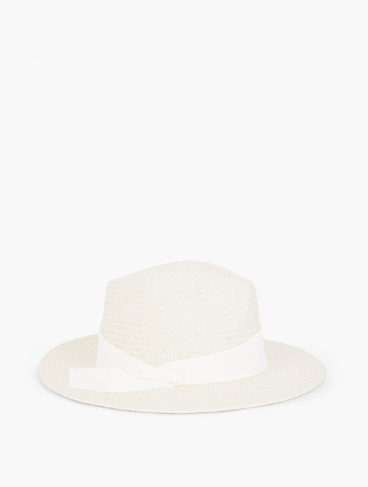 REFINED STRAW FEDORA | Talbots
