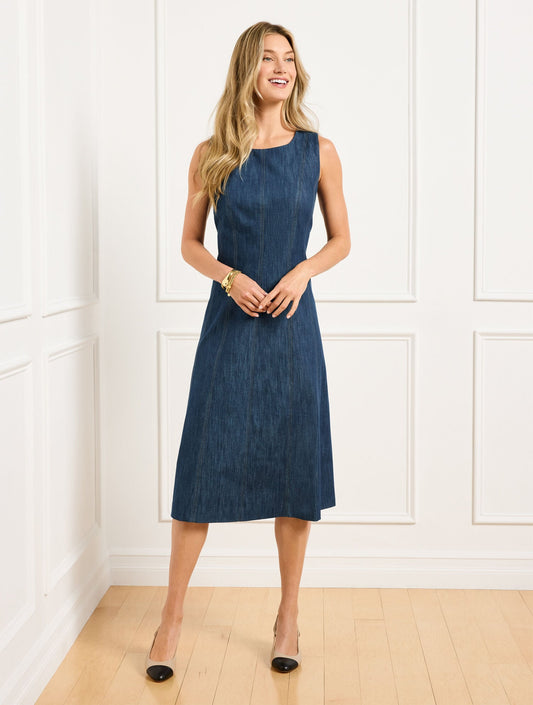 REFINED DENIM DRESS | Talbots