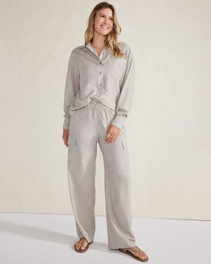 DRAPEY WOOL BUTTON DOWN TOP | Talbots