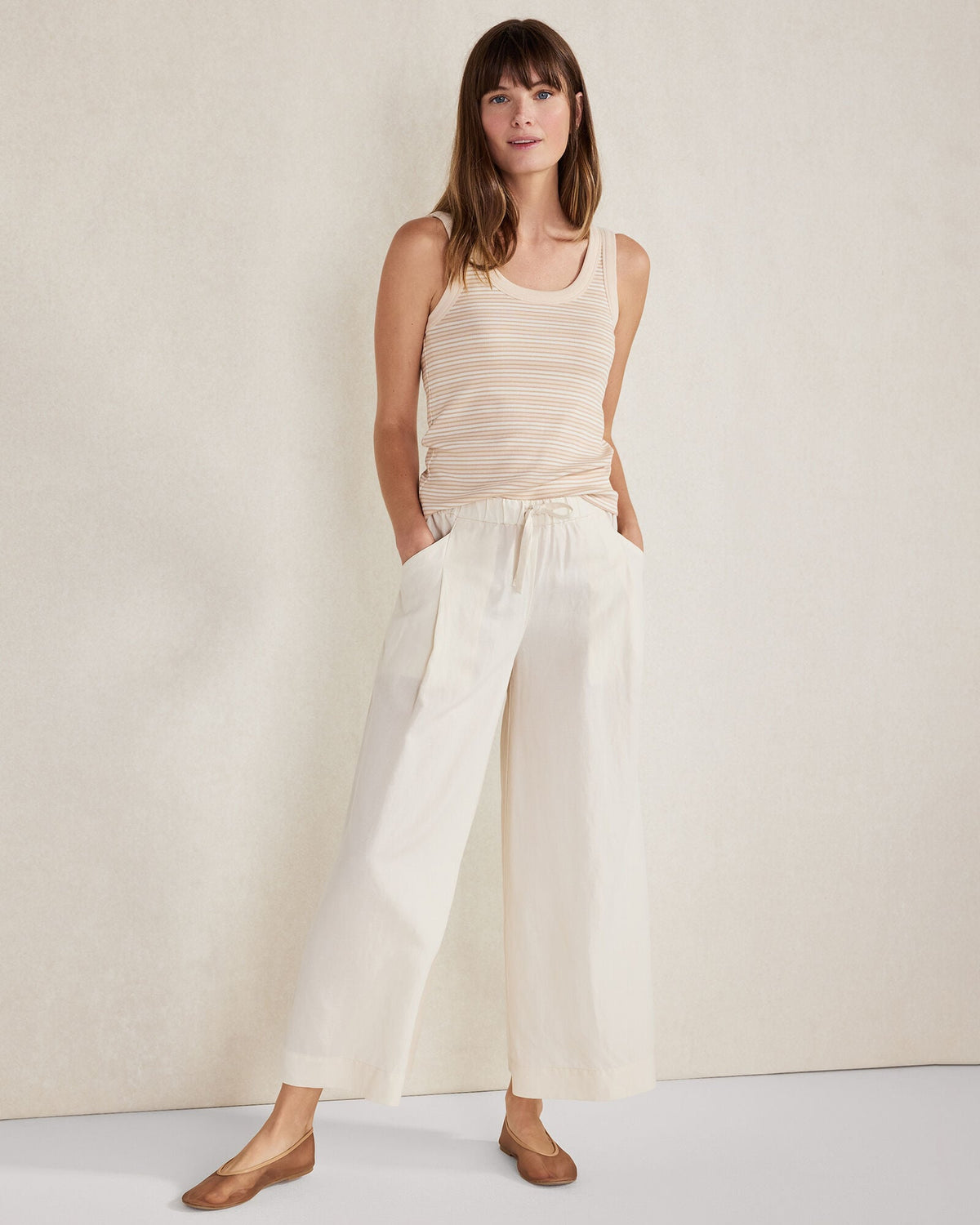 ORGANIC COTTON STRIPE SCOOP NECK TANK | Talbots