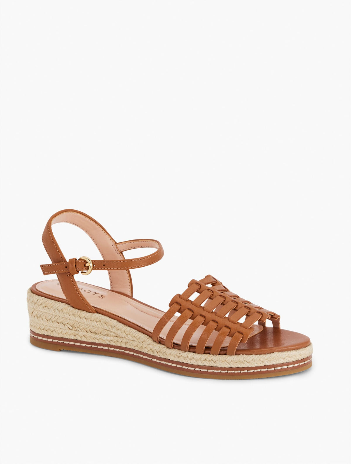 PAMELA WOVEN NAPPA WEDGE SANDALS | Talbots