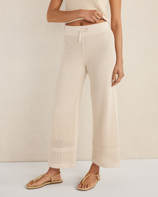 ORGANIC COTTON MIXED STITCH PANTS | Talbots