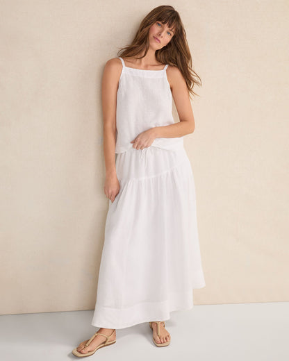 LINEN TIERED MAXI SKIRT | Talbots