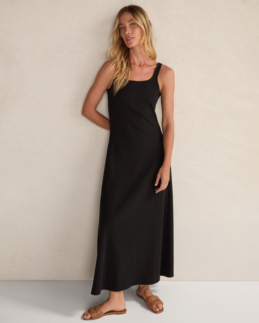 ORGANIC COTTON RIB KNIT MAXI DRESS | Talbots