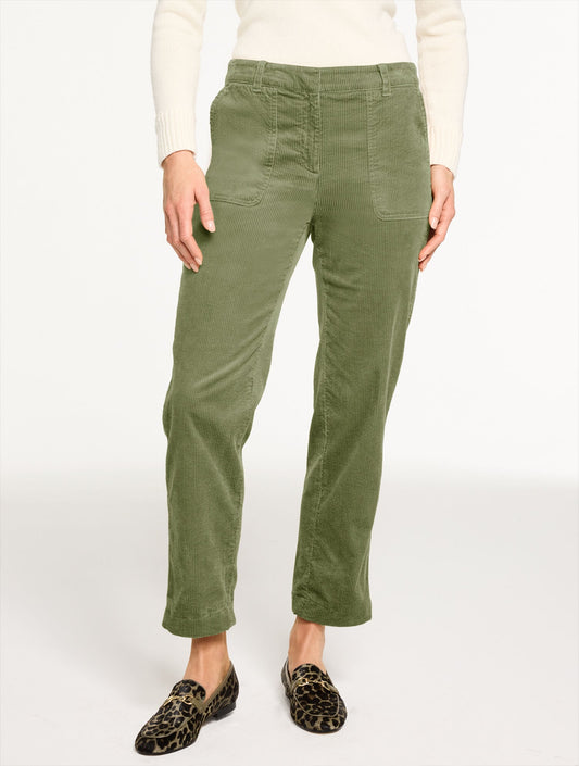 TAPERED ANKLE STRETCH CORDUROY PANTS | Talbots
