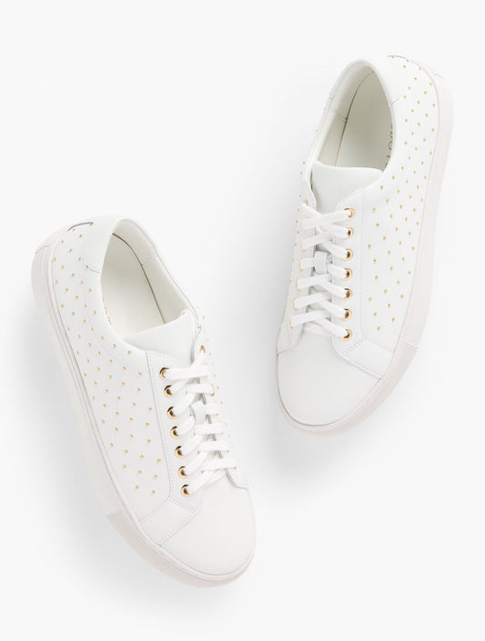 AUBREY STUDDED NAPPA SNEAKERS | Talbots