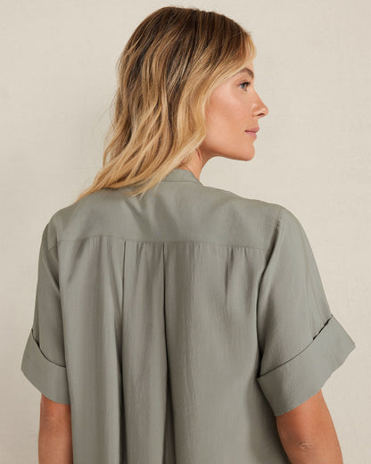 LUXE MODAL SHORT SLEEVE MIDI DRESS | Talbots