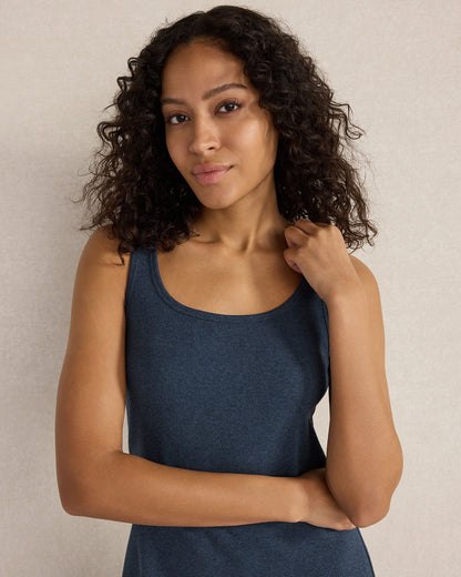 ORGANIC COTTON RIB KNIT MIDI DRESS | Talbots
