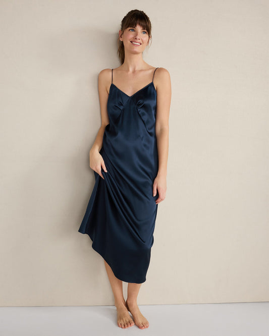 WASHABLE SILK PLEATED CHEMISE | Talbots
