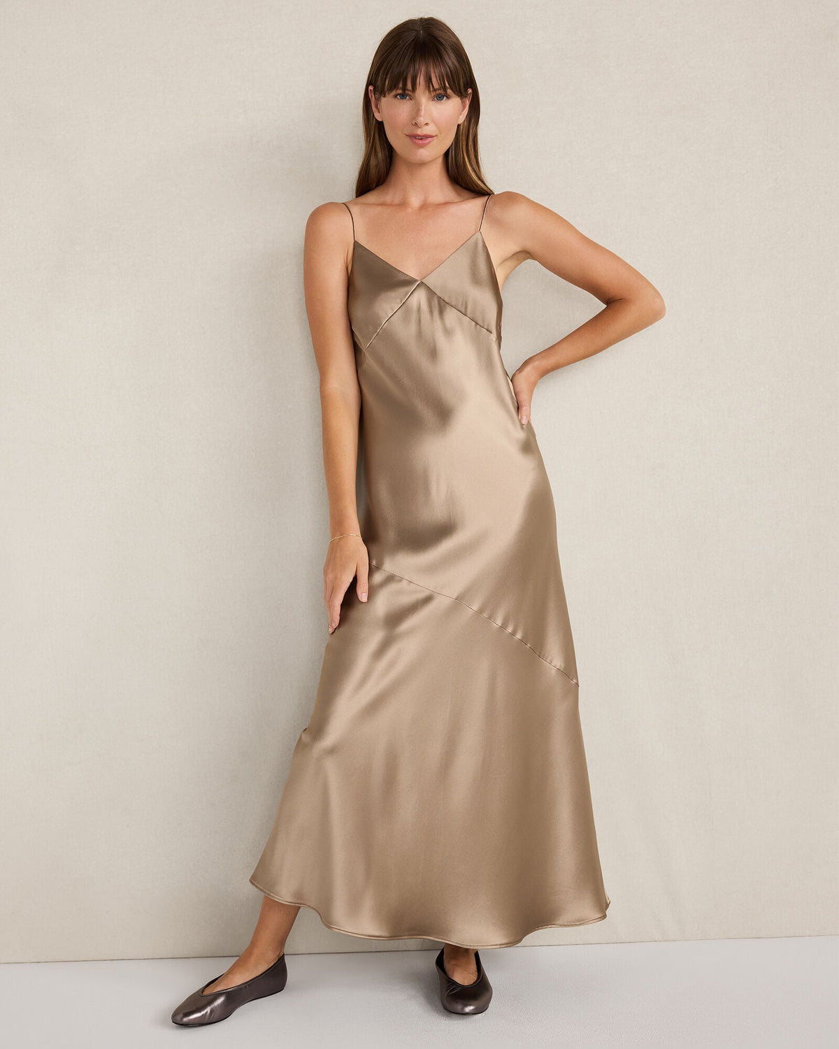 LUXE SILK SLIP DRESS | Talbots