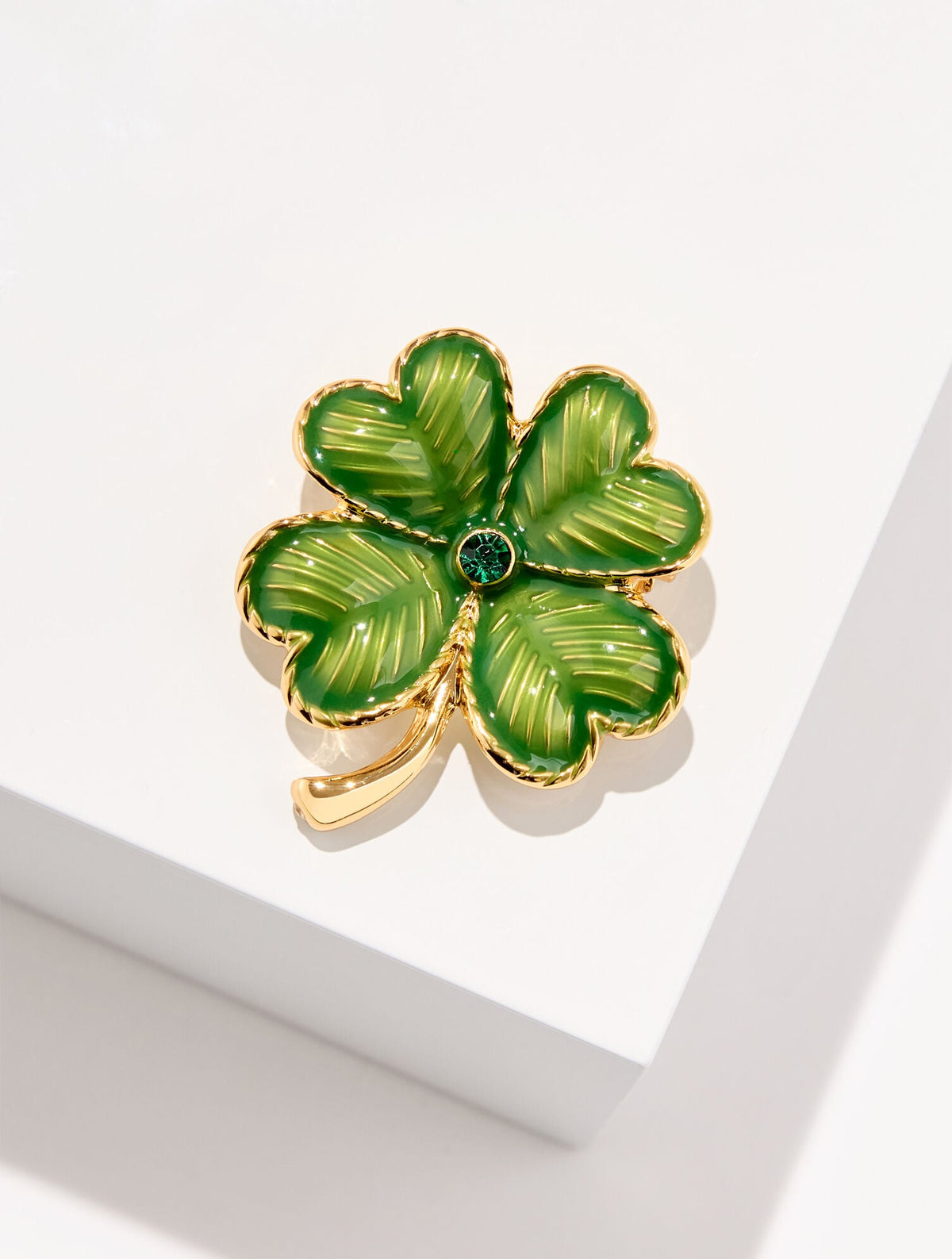 VINTAGE ENAMEL CLOVER BROOCH | Talbots