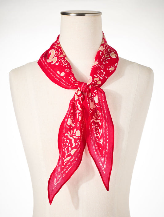 SIMPLE JACOBEAN DIAMOND SCARF | Talbots